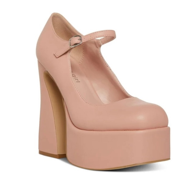 Madden Girl Shoes - Madden Girl Womens Khloie Faux Leather Buckle Platform Heels Shoes size 8